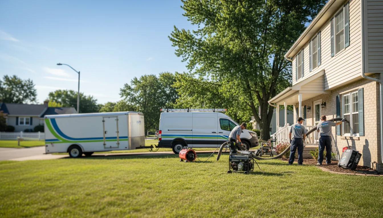Flooded Basement Restoration And Cleanup With Repair in Selma, IN near me